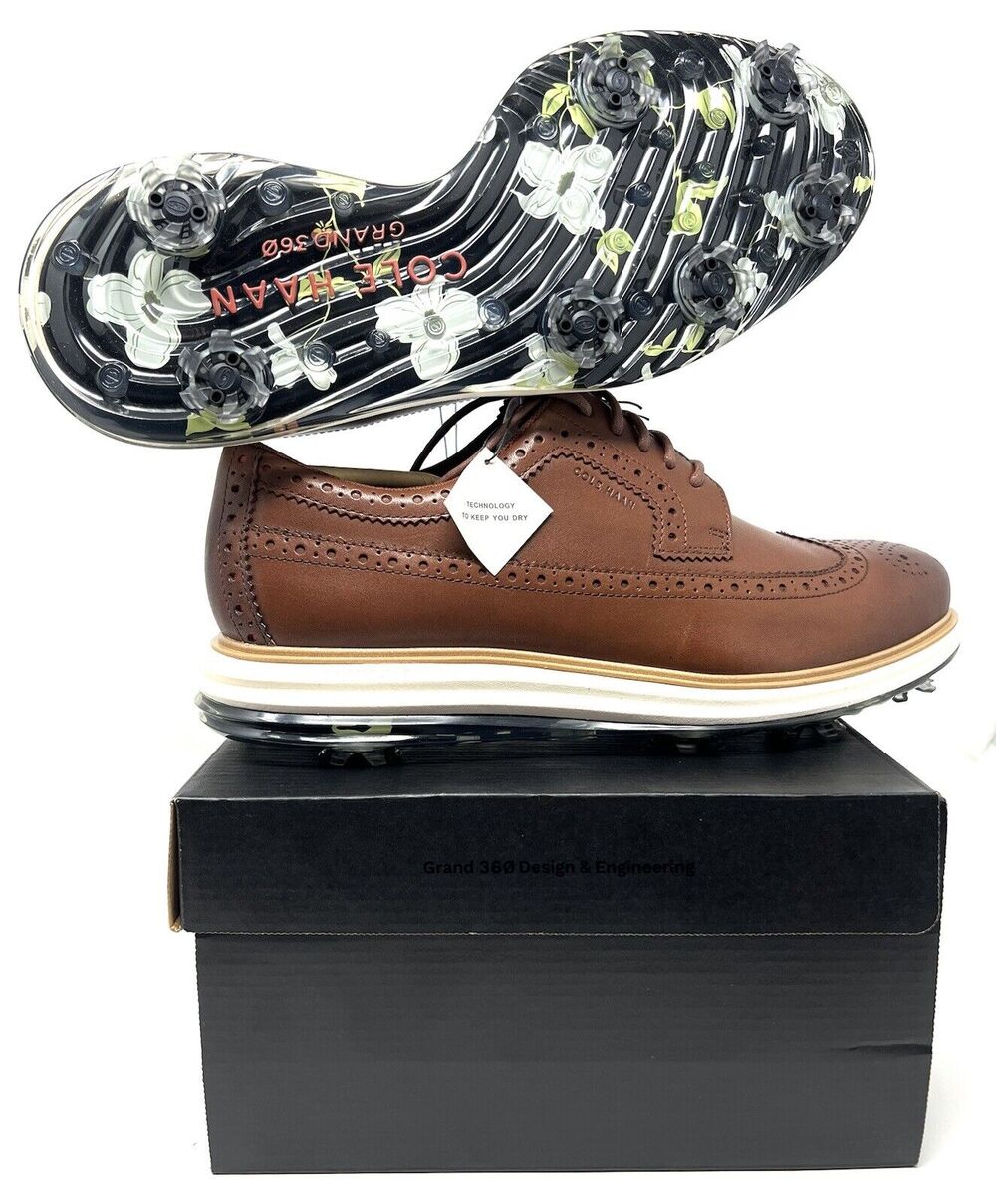 Cole Haan Mens Original Grand Tour Oxford Golf Shoes Wing Tips Size 11 C36898
